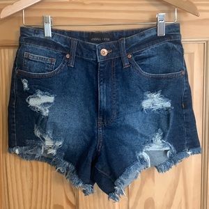 Kendall & Kylie distressed jean shorts